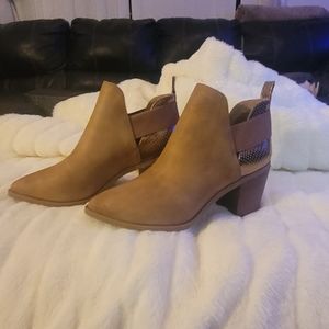 Women Tan Booties